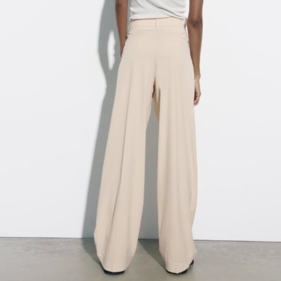Women's Zara Full Length Pants In Vanilla, Size Small - Picture 9 of 9